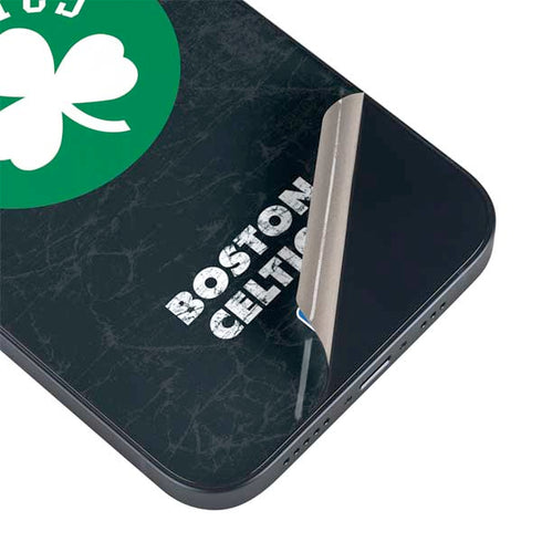 NBA Boston Celtics Black Secondary Logo iPhone Skins